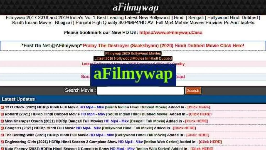 Afilmywap 2022: Latest Full HD Bollywood, Hollywood Hindi Dubbed Movies Download